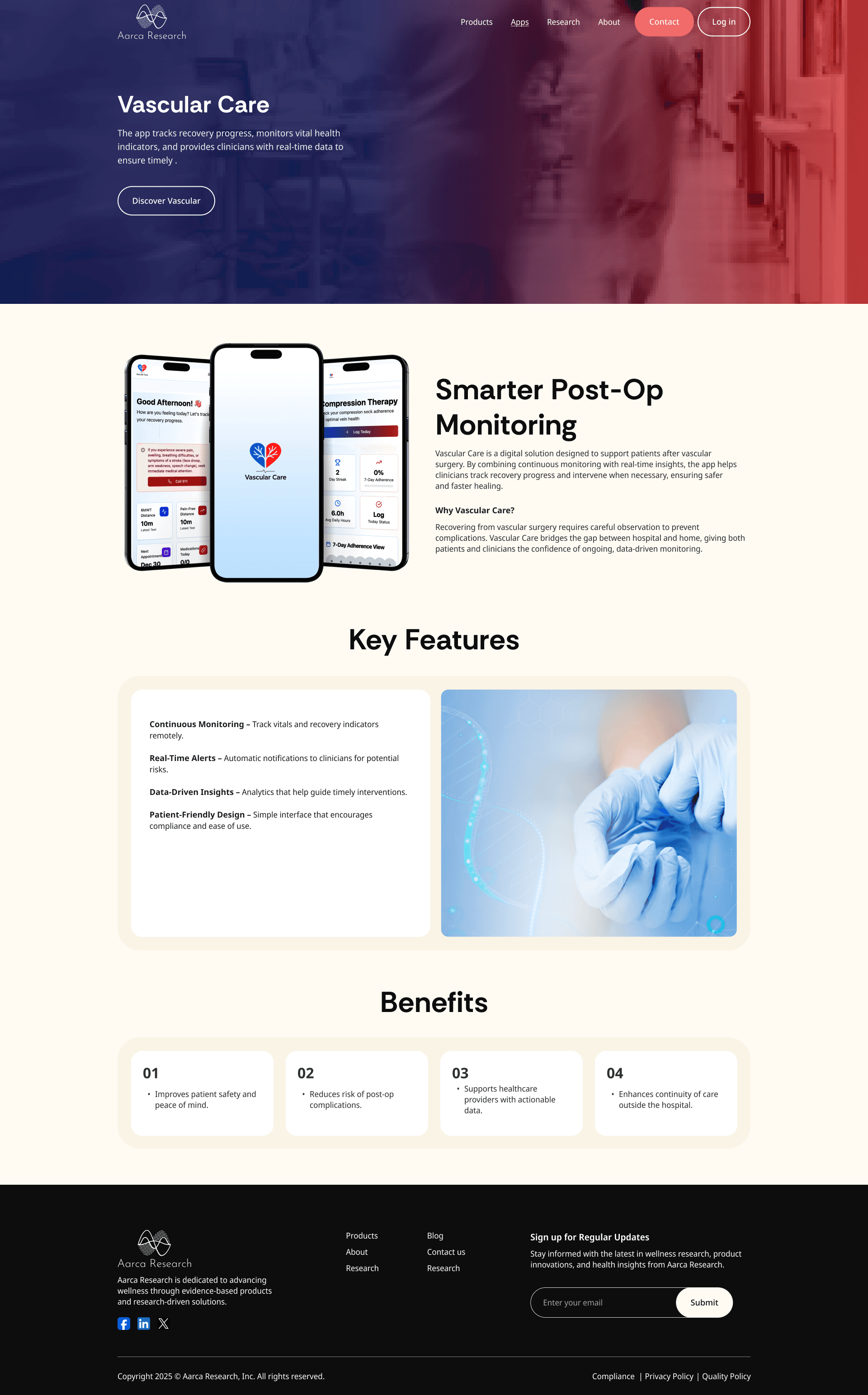 Vascular Care monitoring